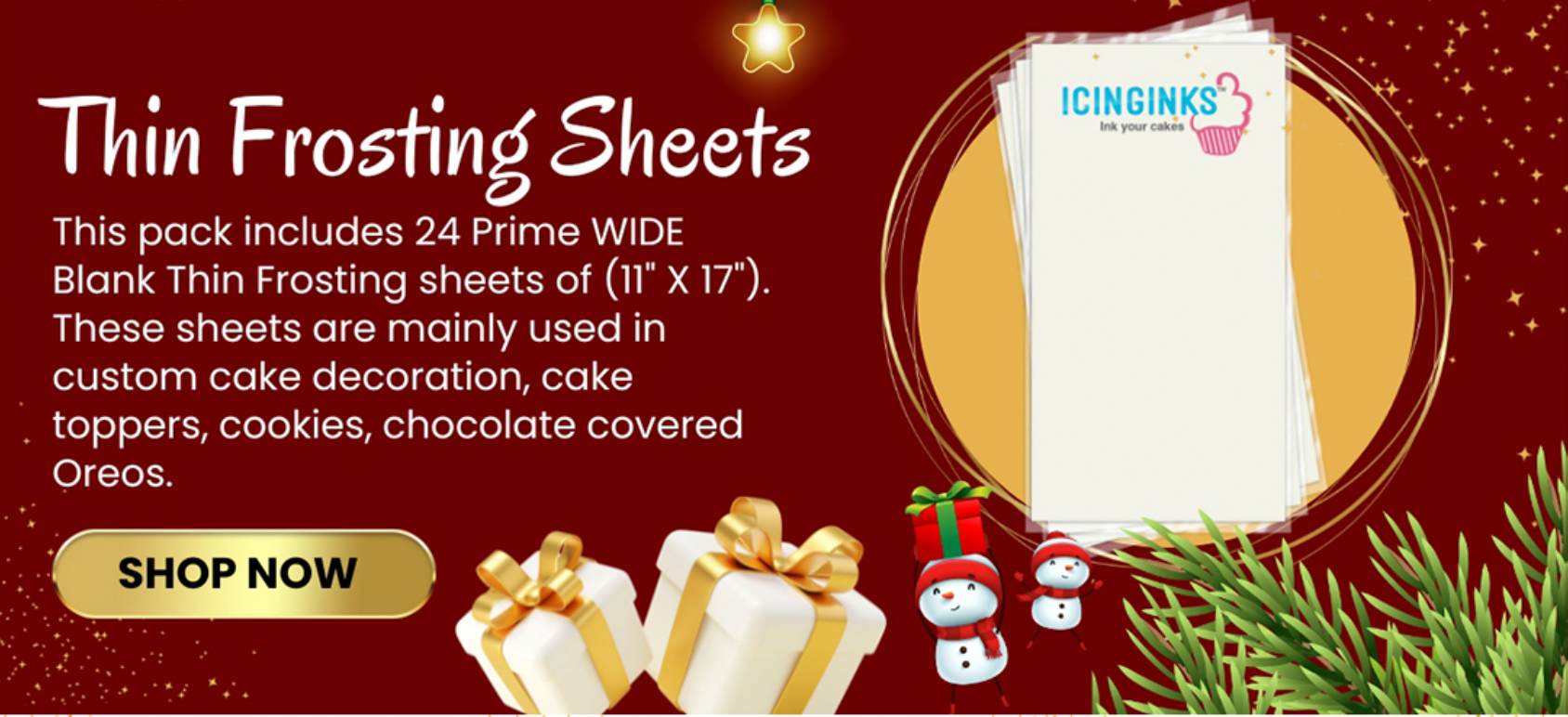 Icinginks Thin Edible Frosting Sheets